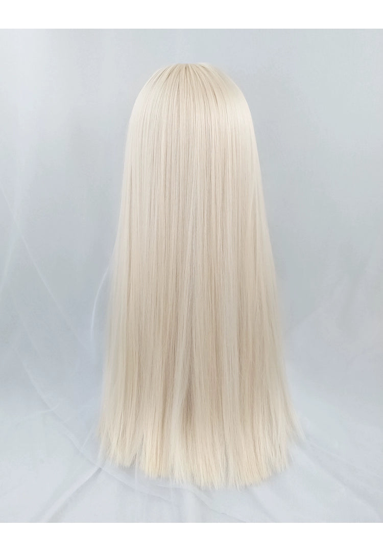Platinum princess long straight hair A41280