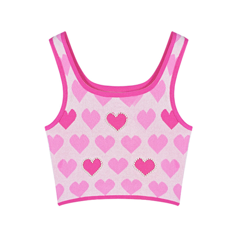Spice Girl Pearl Heart Vest A40652