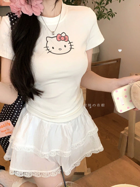 Cute kitty~printed T-shirt AP258