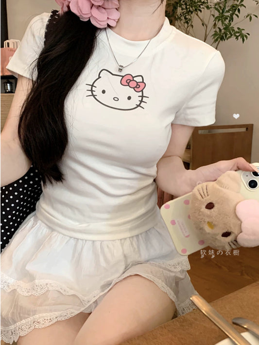 Cute kitty~printed T-shirt AP258