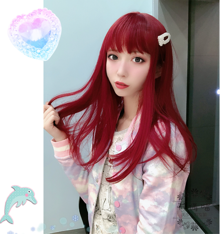 Mermaid red wig A10994