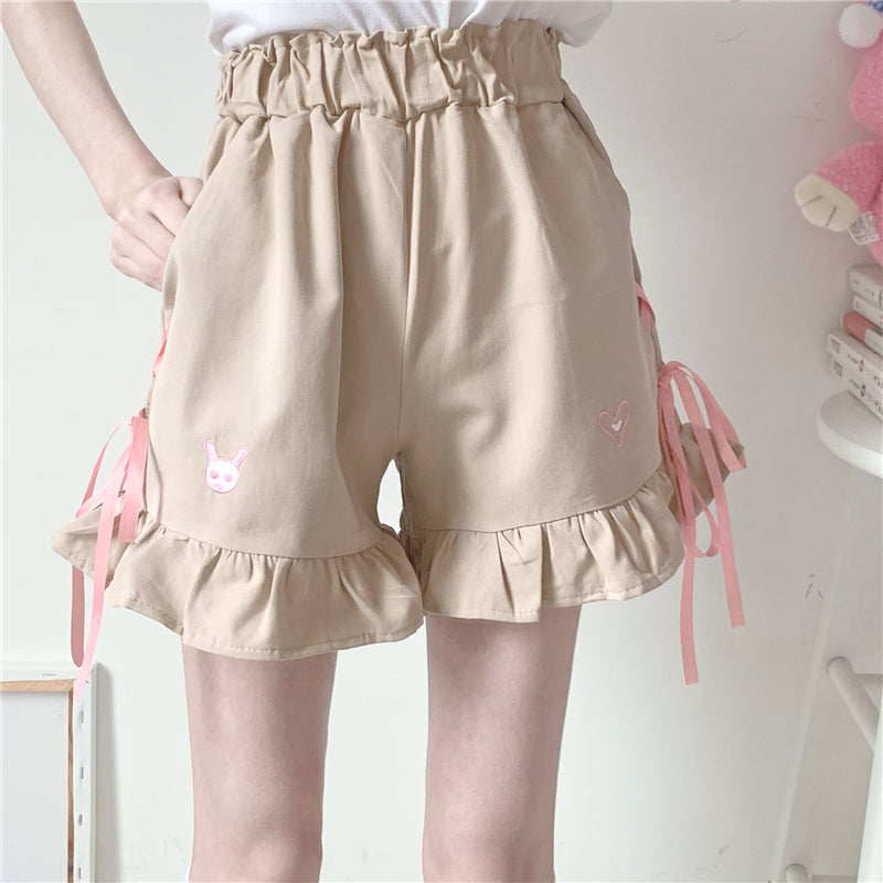 Cute butterfly embroidery shorts A20570