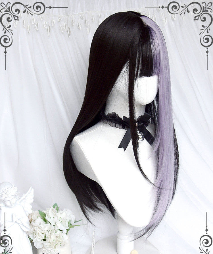 Landmine pseudo-Kulomi black purple wig A40457