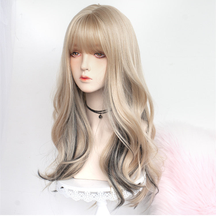 Gold wire hanging ear dyed wig A30182