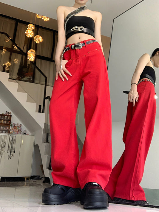 Dopamine Red Jeans A40840