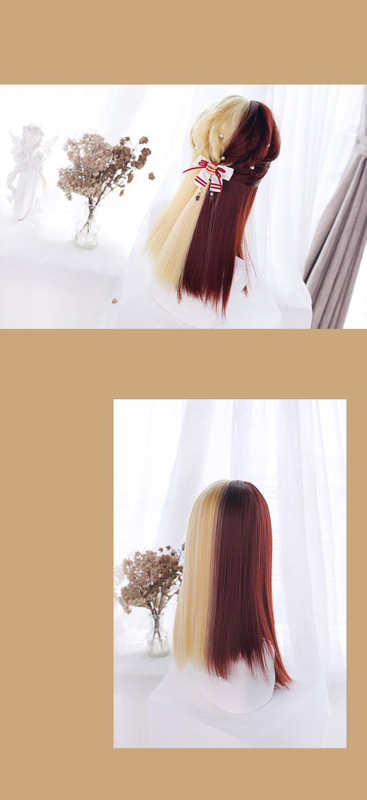 Lolita Gold Red Double Wig A30865