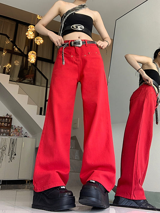 Dopamine Red Jeans A40840