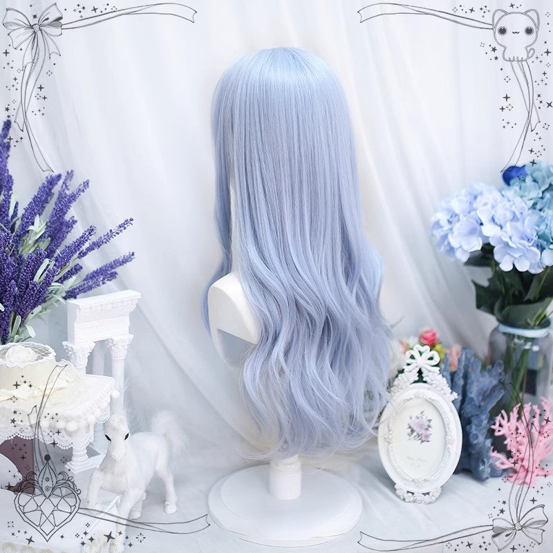 "Blue Butterfly" Lolita's gentle long curly hair A41117