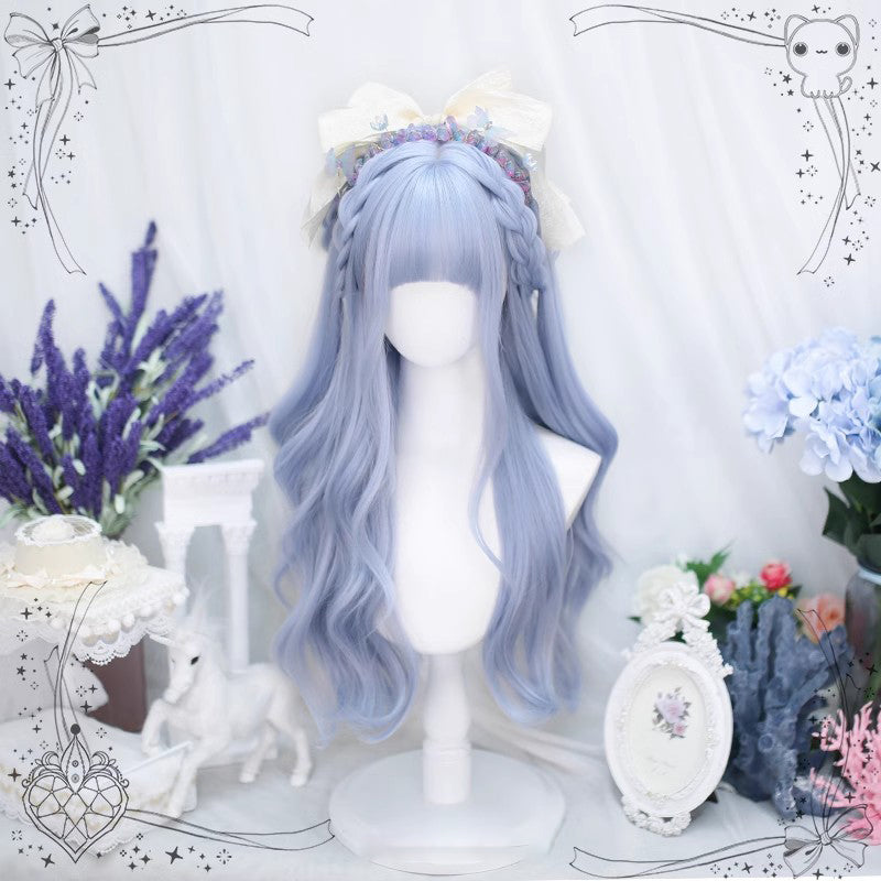 "Blue Butterfly" Lolita's gentle long curly hair A41117