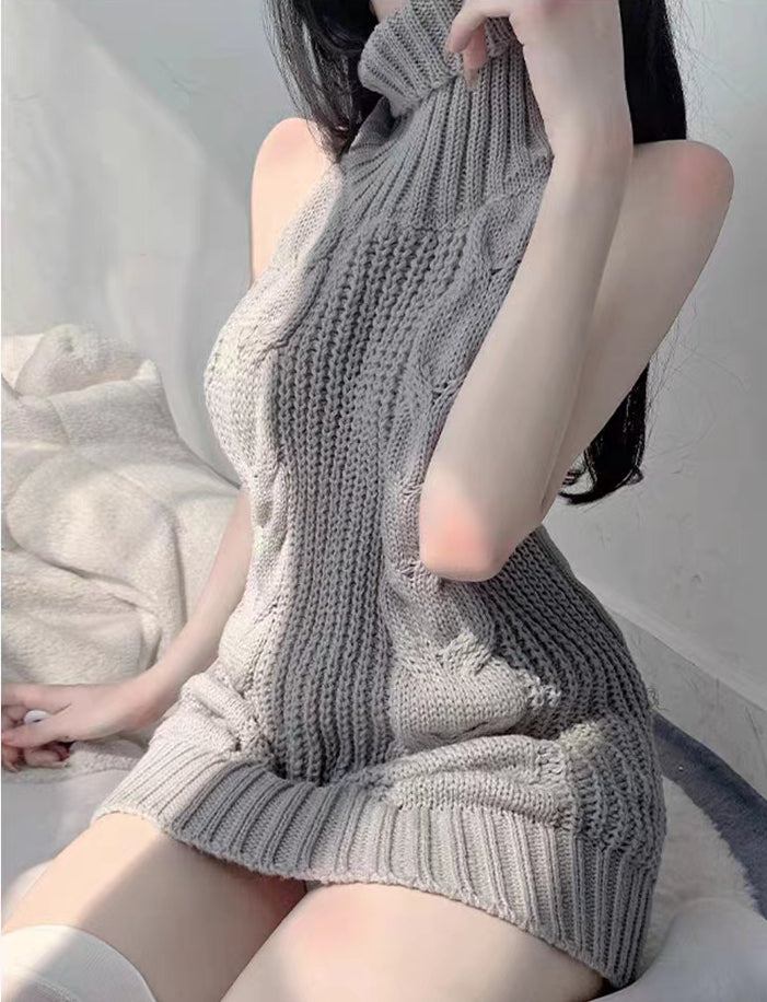 Two-dimensional knitted hollow sweater A41149