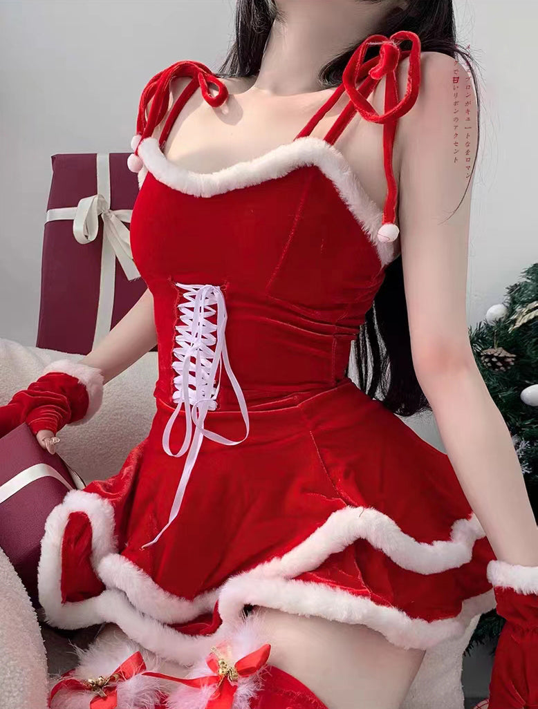 Strapless Christmas dress A41198