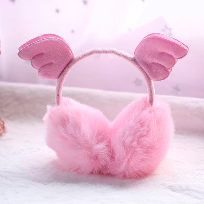 Plush wings cute earmuffs A41333