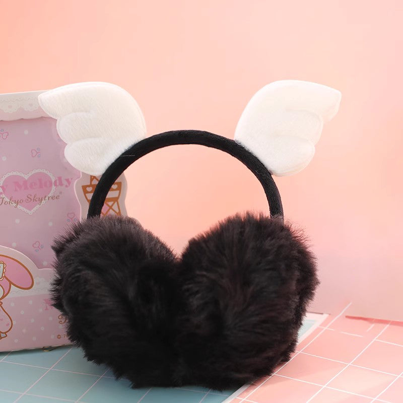 Plush wings cute earmuffs A41333