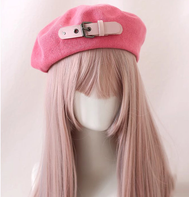 JK soft girl dopamine beret A41346