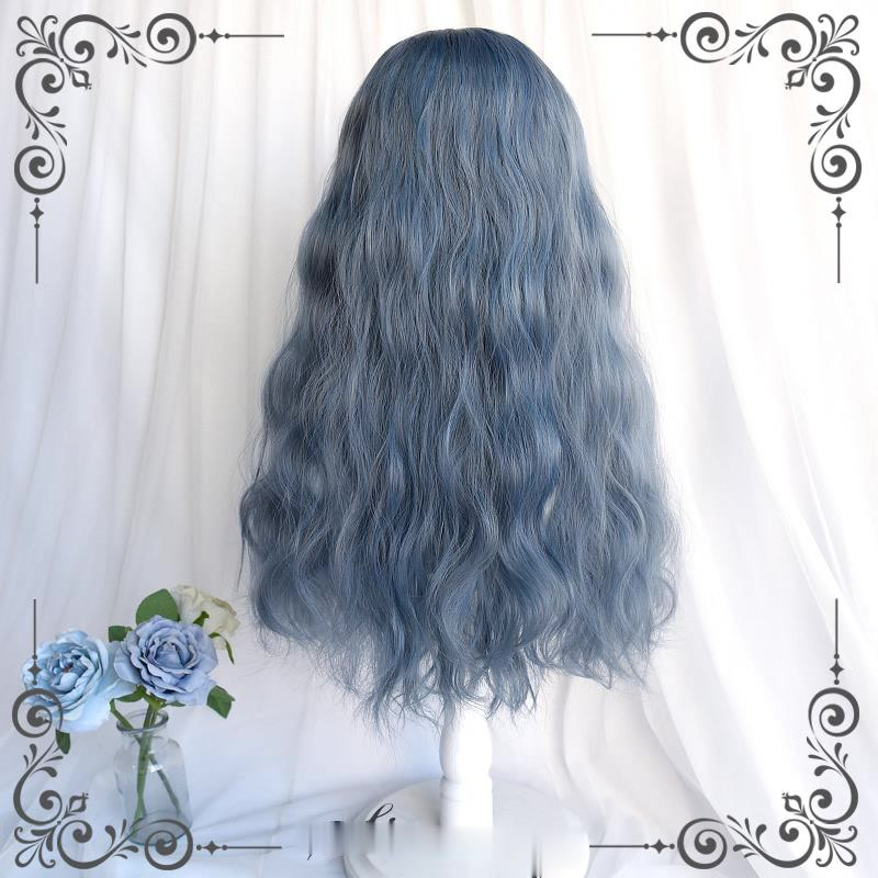 |Shepherd Haze Blue| Water Wave Wool Curly Hair AP153