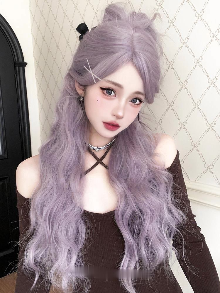 Fantasy fairy tale taro purple lolita long curly hair AP204