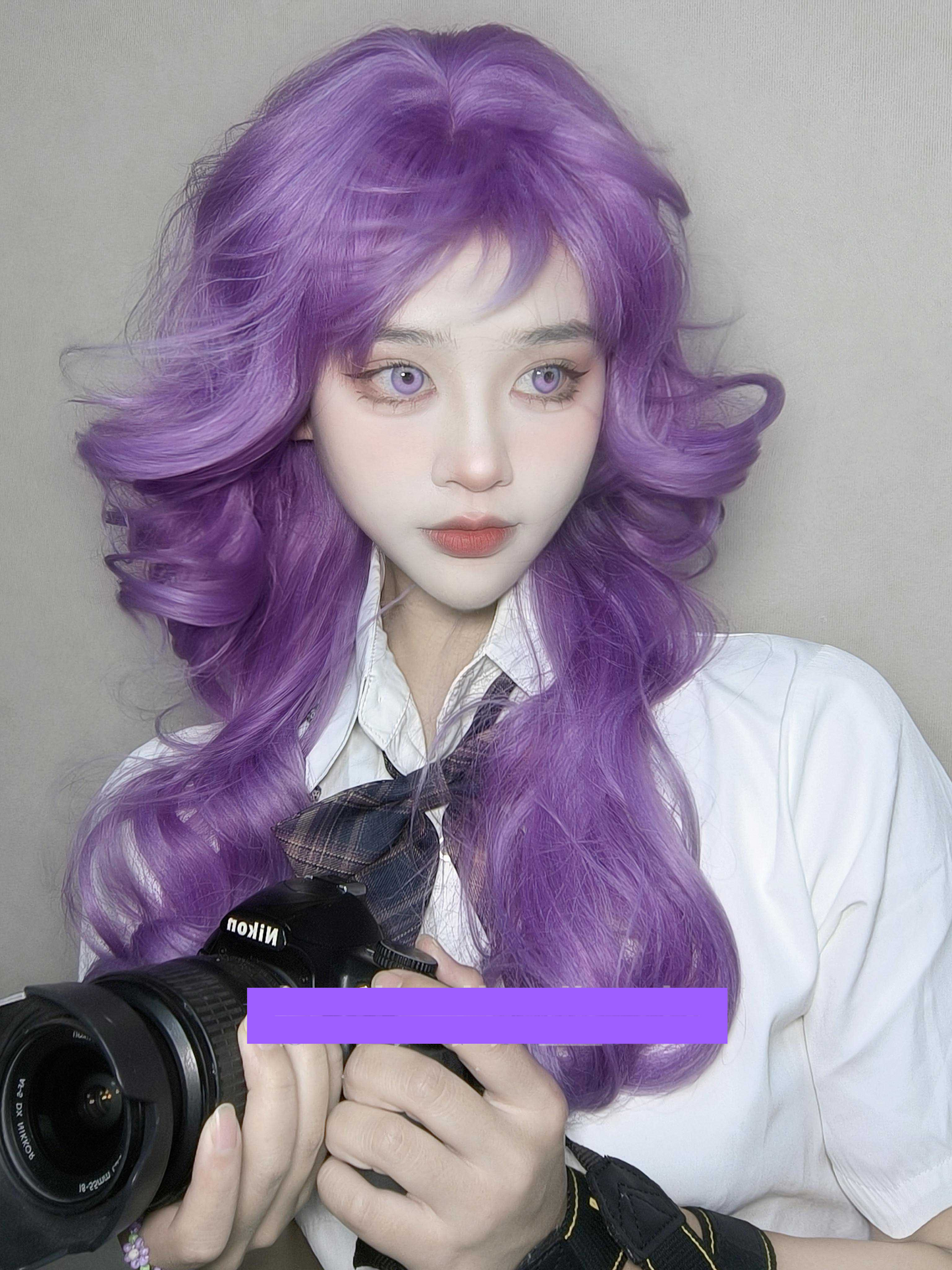 "Night Flying Star" purple lolita palace long curly hair AP288