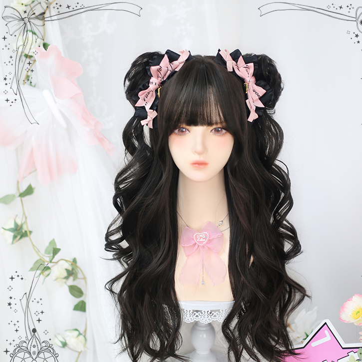 Lolita "Sakura Jue" double ponytail long curly hair AP295