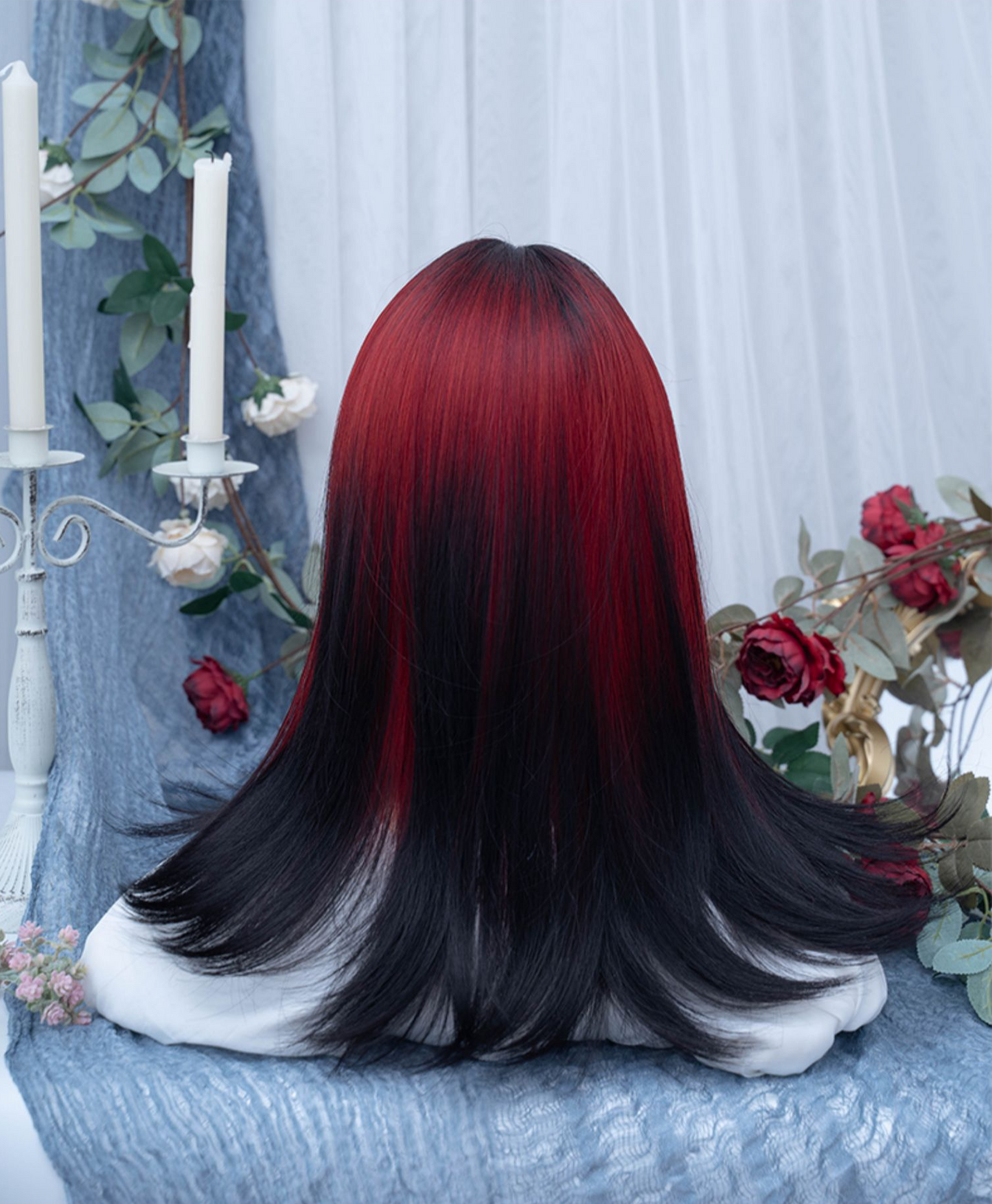 Lolita Japanese Gradient "Strawberry Jam" Long Straight Hair AP307