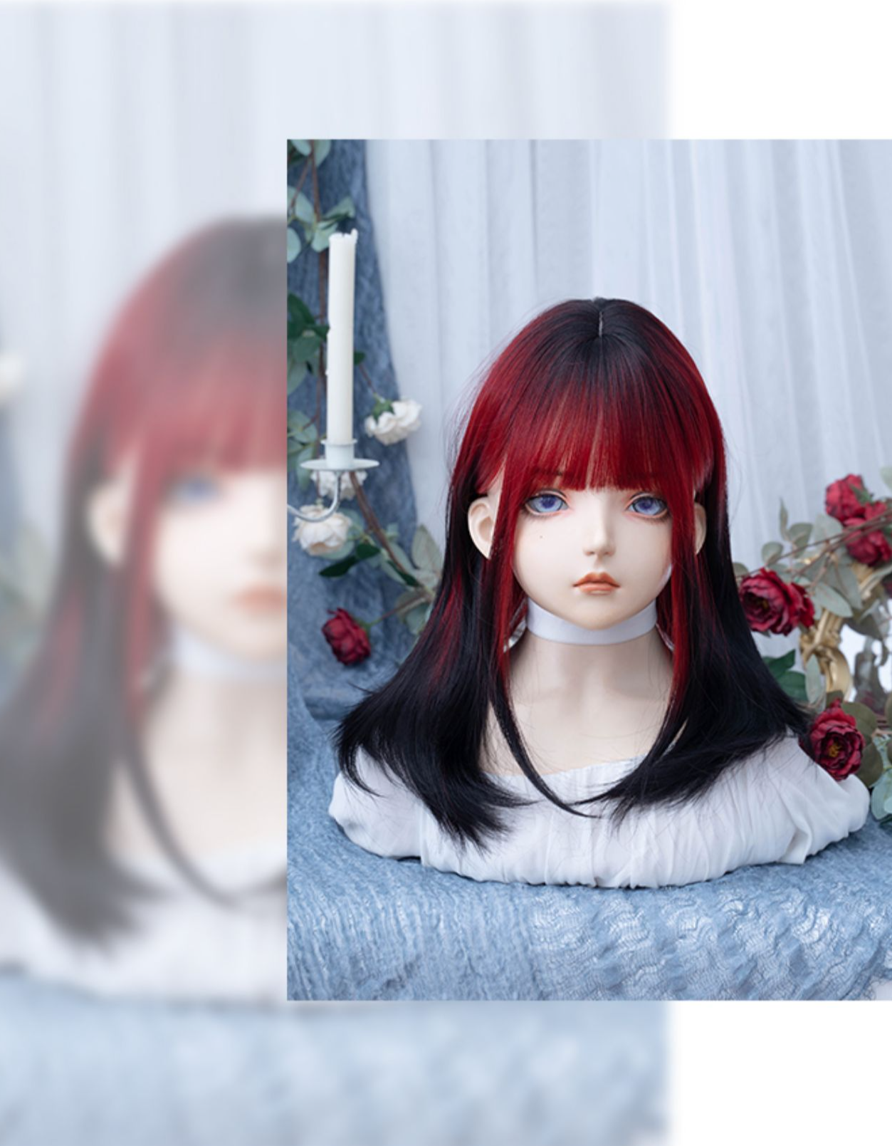 Lolita Japanese Gradient "Strawberry Jam" Long Straight Hair AP307