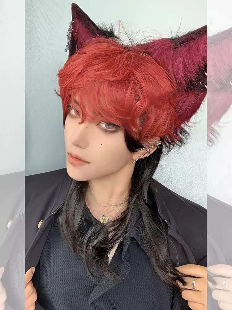 "Xuan Ye" wolf tail mullet head dk COS wig A40949