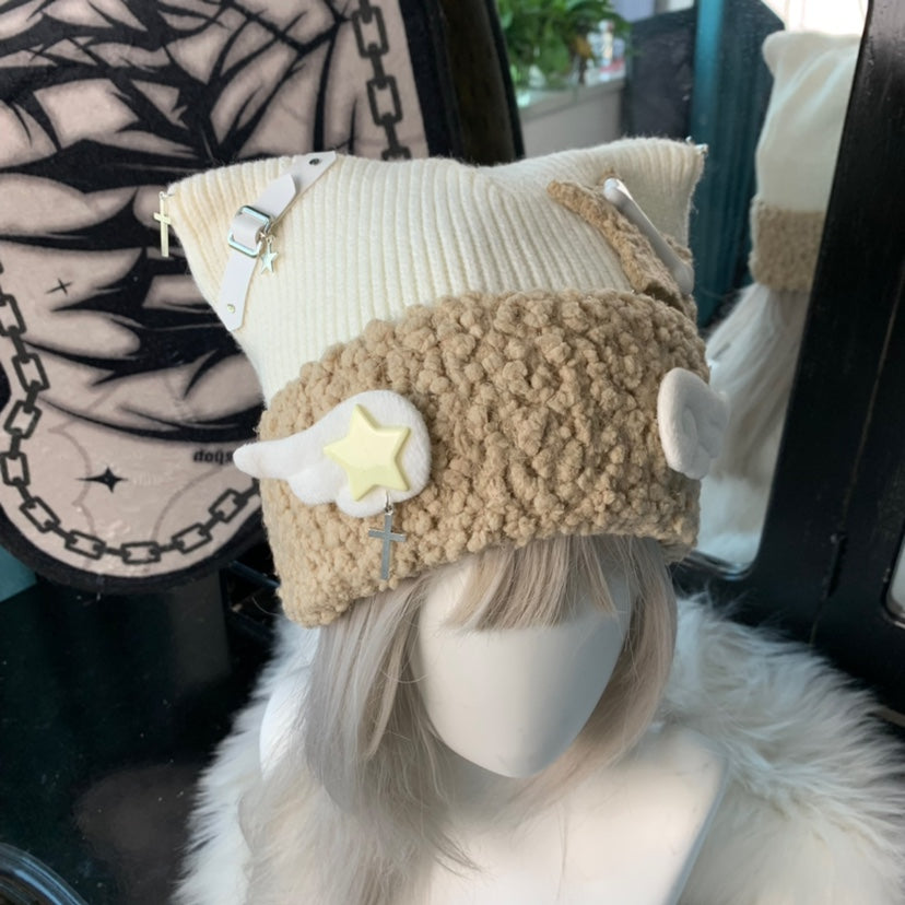 Cat ear hat mine style knitted hat A41396