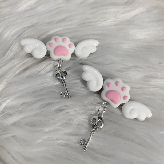 Cute Cat Claw Angel Pendant Hairpin A41398