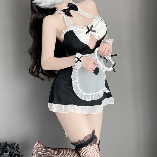 Double ponytail cos maid costume A41193