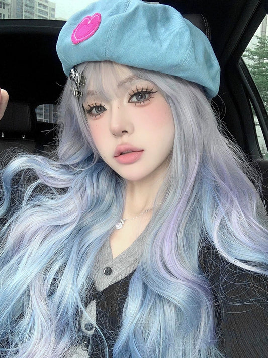 Lolita big wave highlighted gradient wig A40959