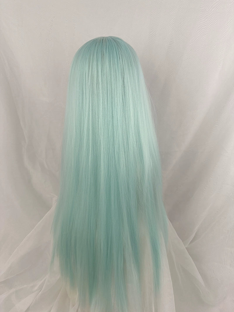 Mint blue lace figure wig AP154