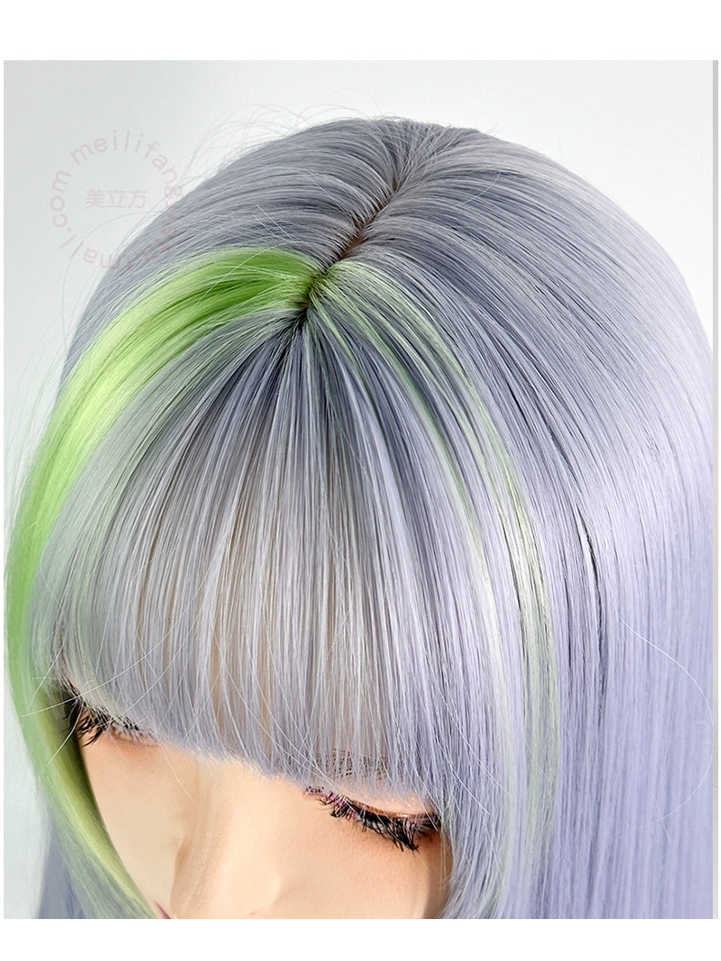 Blue green lolita Yabi highlighted wig AP299