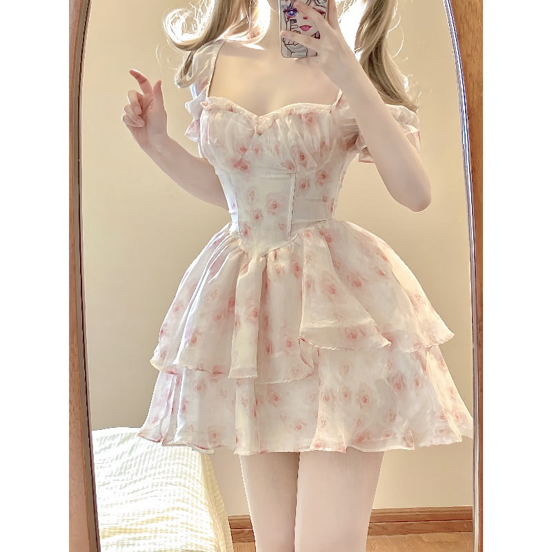 Sweet Puffy Princess Bubble Dress A40791