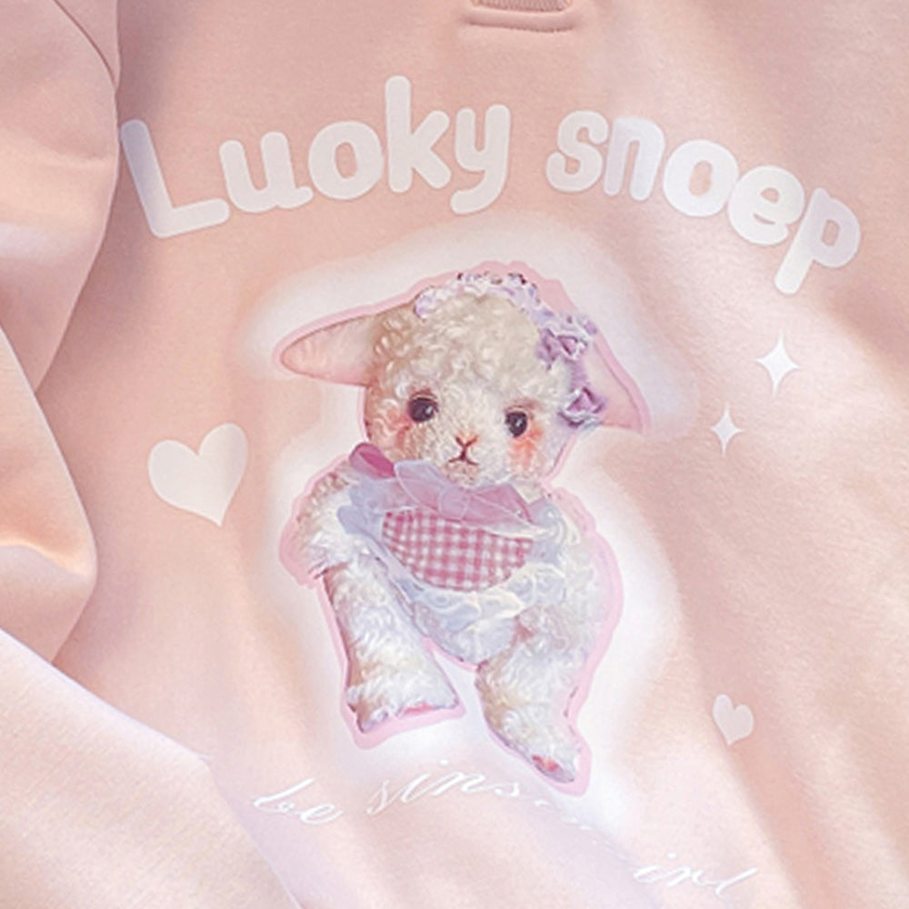 Cute lucky lamb sweatshirt A41170