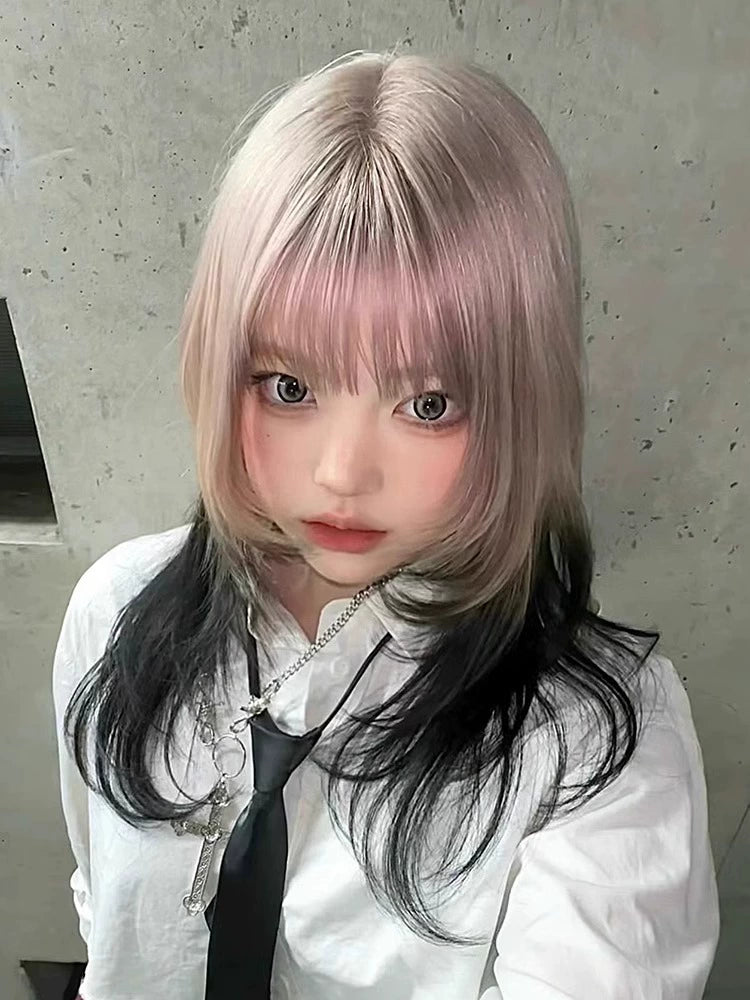 Shibuya Hottie Purple Gray Gradient Wig AP317