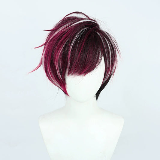 Ver Vermillion cos three-color highlight wig A40968