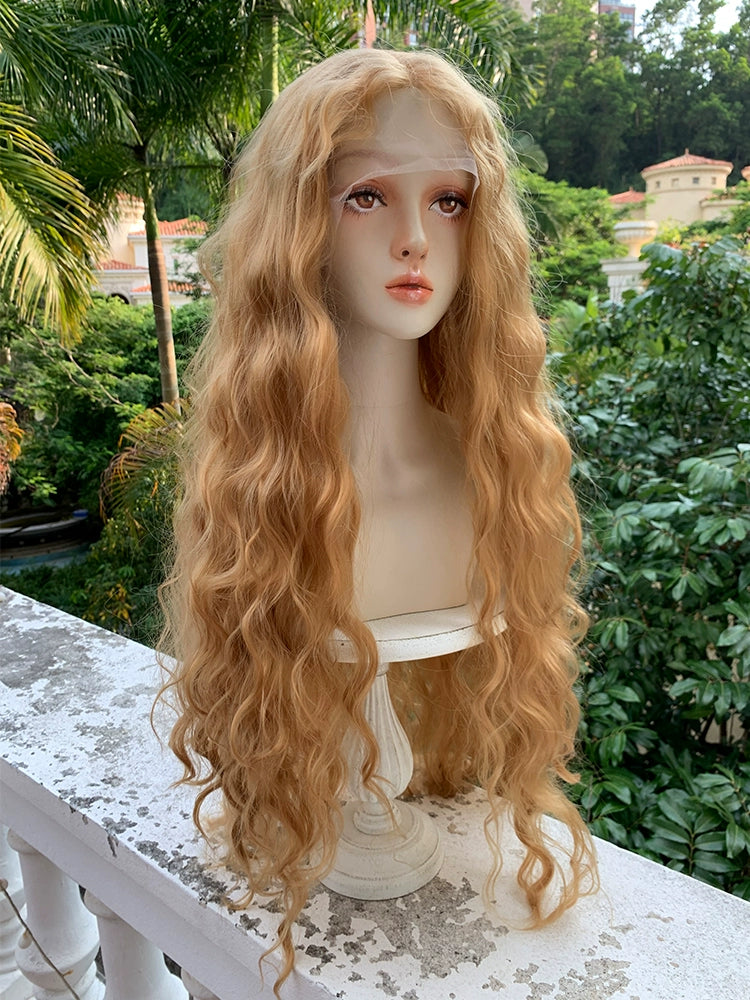 Romantic golden brown lace wig AP293