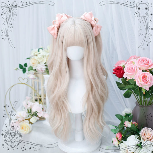 "Soft" pink Lolita long curly hair AP291