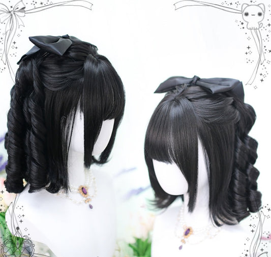 Lolita "Xiuzhu" two-dimensional Roman curly short hair A41240