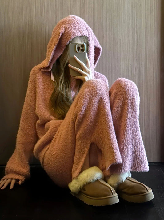 Sweet bunny hooded pajamas A41077