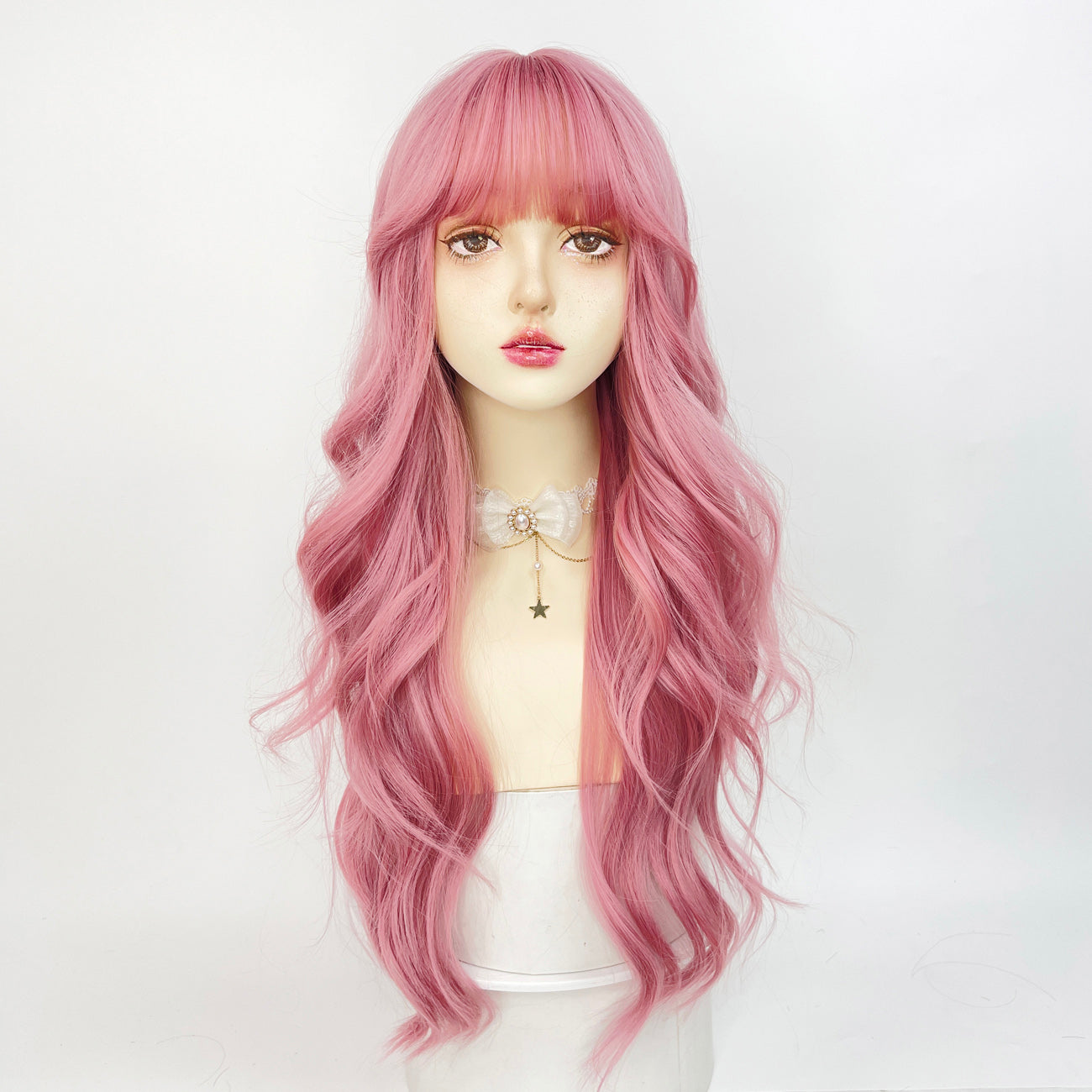 Big wave cherry blossom powder lolita wig A40743