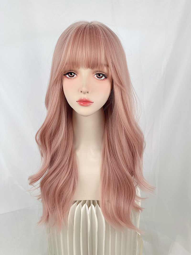 Pink lolita big wave cute wig A40624