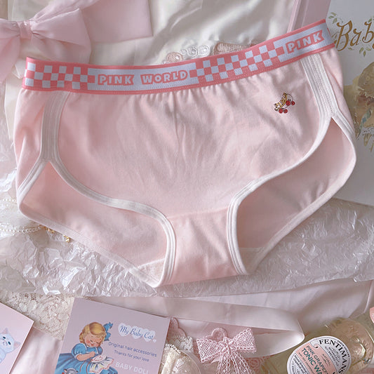 Barbie Pink Peach Heart Girl Ice Silk Panties A40701 – apsanil
