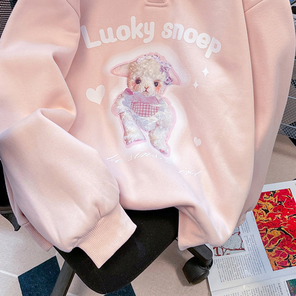 Cute lucky lamb sweatshirt A41170