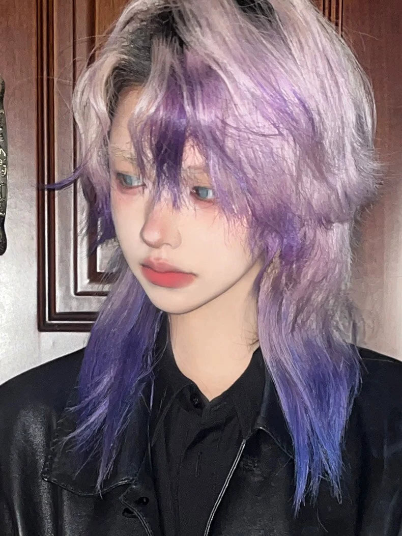 Purple Highlighted Wolf Tail Wig AP211