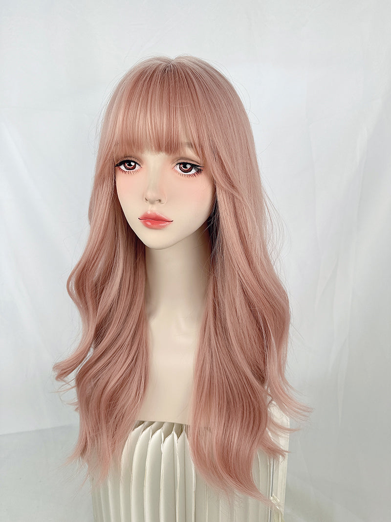 Pink lolita big wave cute wig A40624