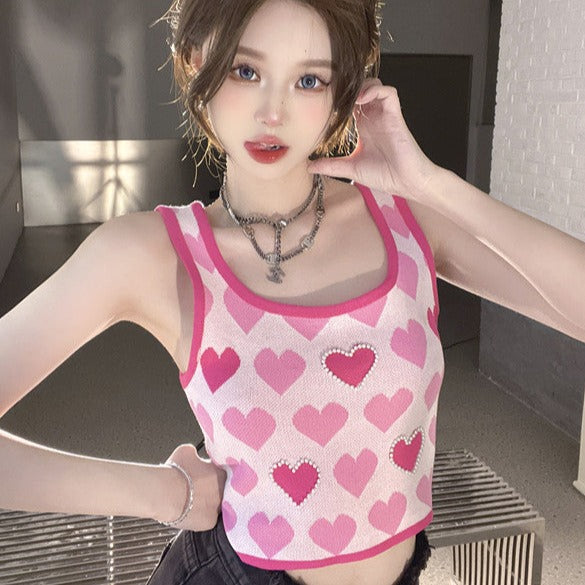 Spice Girl Pearl Heart Vest A40652