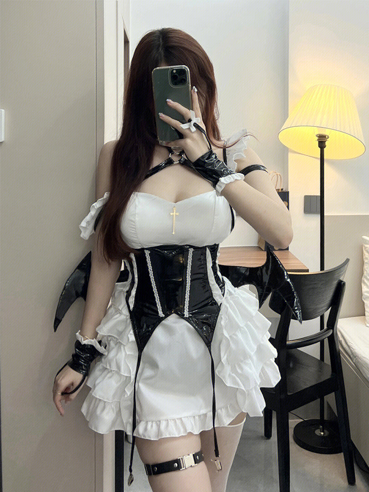Spicy little devil girl cosplay maid outfit A40753
