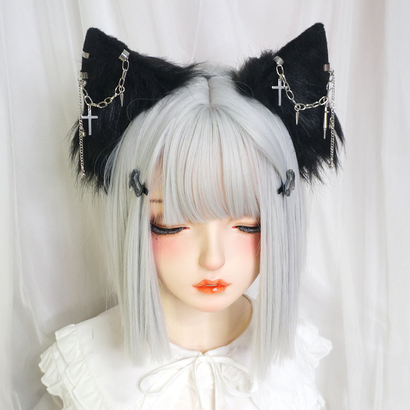 Dark chain animal ear headband original A41271