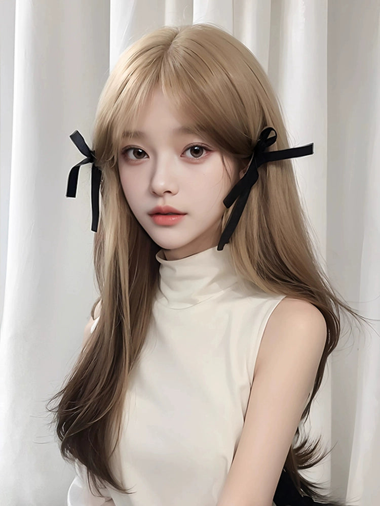 Siamese cat blonde gradient wig A41320