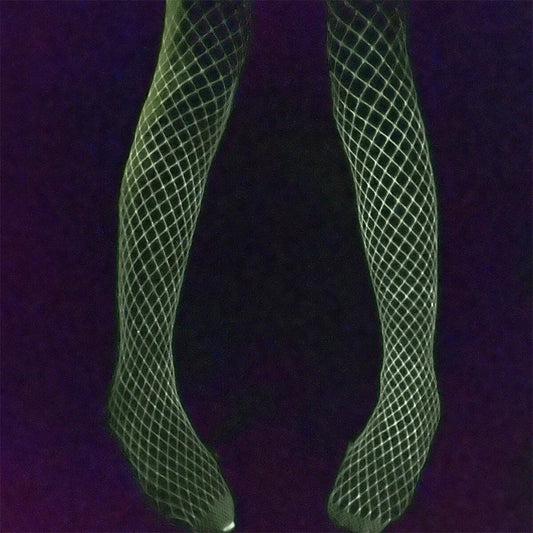 Luminous Jumping Disco Hot Girl White Net Stockings A40867